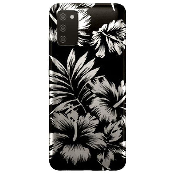 Coque Samsung Galaxy A02S fleurs sauvages noires - Fleurs Aesthetic