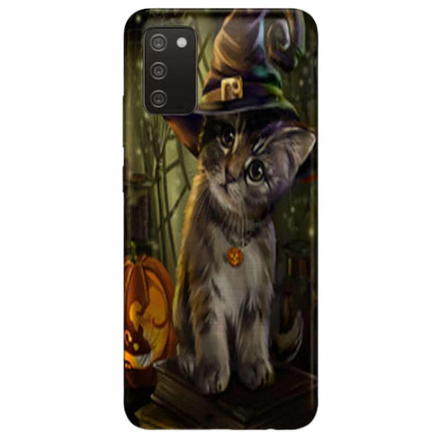 Coque Samsung Galaxy A02S Chat Halloween