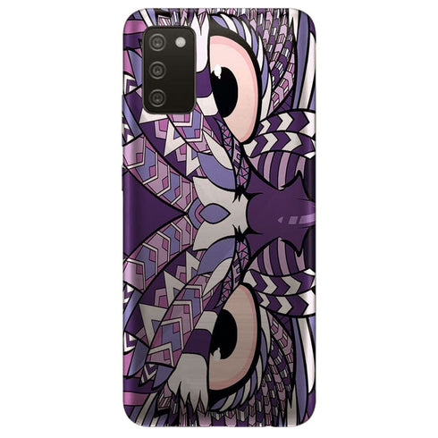 Coque Samsung Galaxy A02S Hiboux Violet tribal
