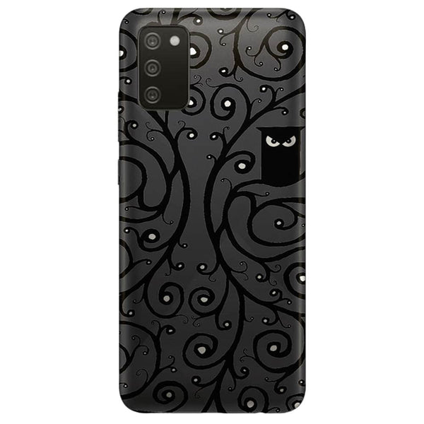 Coque Samsung Galaxy A02S hibou noir et blanc