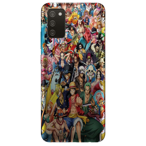 Coque résistante Samsung Galaxy A02S One Piece Affiche au style Manga Aesthétic