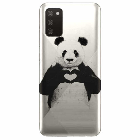 Coque Samsung Galaxy A02S Panda Love - Animal fun