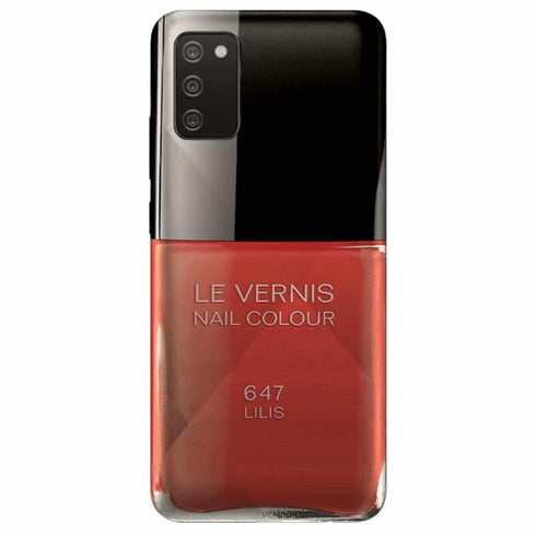 Coque Samsung Galaxy A02S Vernis Ongles Rouge Nail Colour 647 Lilis - Motif aesthetic pour fille