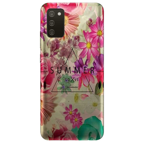 Coque Samsung Galaxy A02S Summer love - motifs aesthetic à fleurs