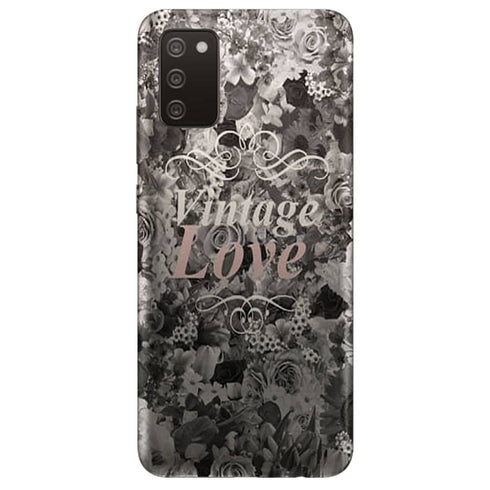 Coque Samsung Galaxy A02S vintage love in black and white - Aesthetic pour les filles