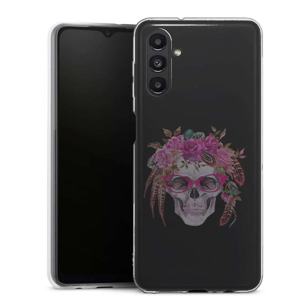 Coque Samsung A13 5G Watercolor Human Skull - MaCoquePerso - Motif Aesthetic coloré pour Homme