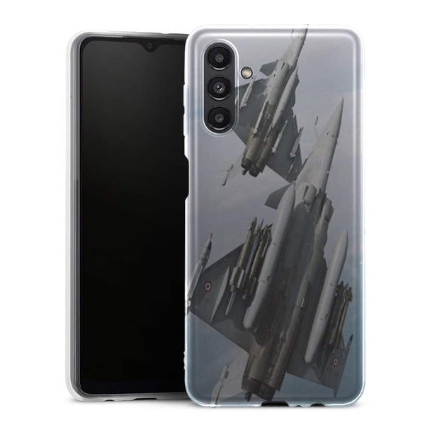 Coque Samsung Galaxy A13 5G Avion rafale en vol - MaCoquePerso
