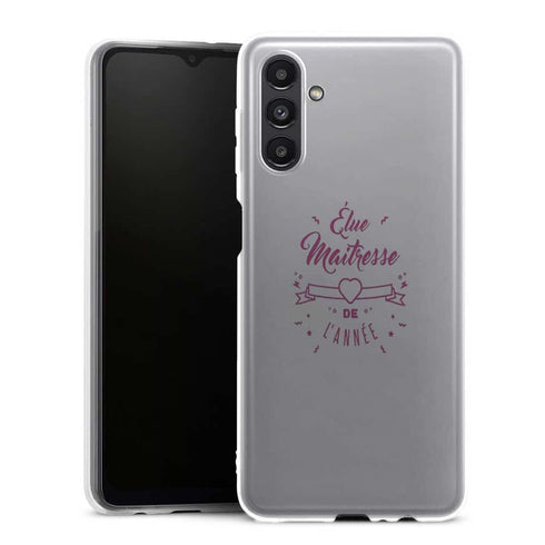 Coque Samsung Galaxy A13 5G Elue maitresse de l'annee cadeau professeur - MaCoquePerso
