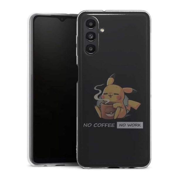 Coque Samsung A13 5G Pikachu Coffee Addict - MaCoquePerso