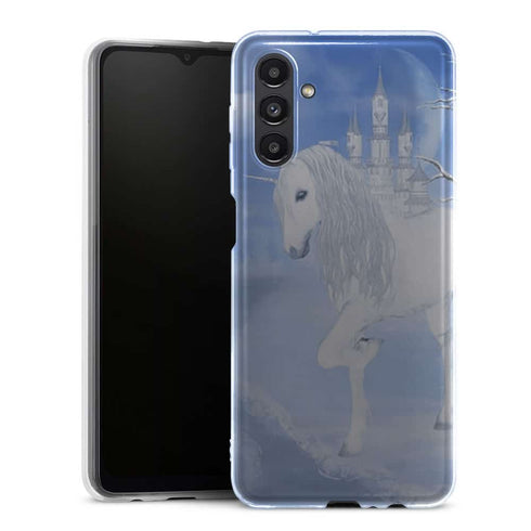 Aesthetic Licorne - Coque Samsung Galaxy A13 5G The White Unicorn - MaCoquePerso