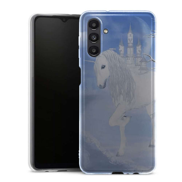 Aesthetic Licorne - Coque Samsung Galaxy A13 5G The White Unicorn - MaCoquePerso