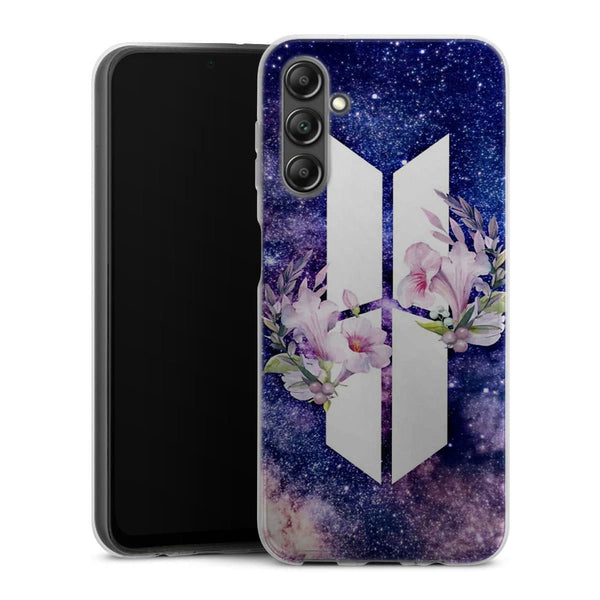 Coque Samsung Galaxy A14 5G BTS Army galaxy fleurs