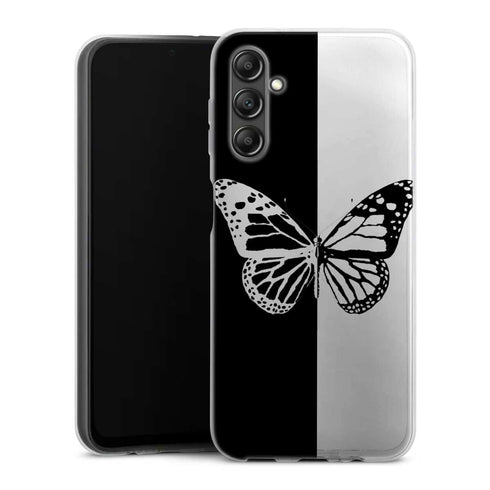 Coque Samsung Galaxy A14 5G Butterfly Noir et Blanc