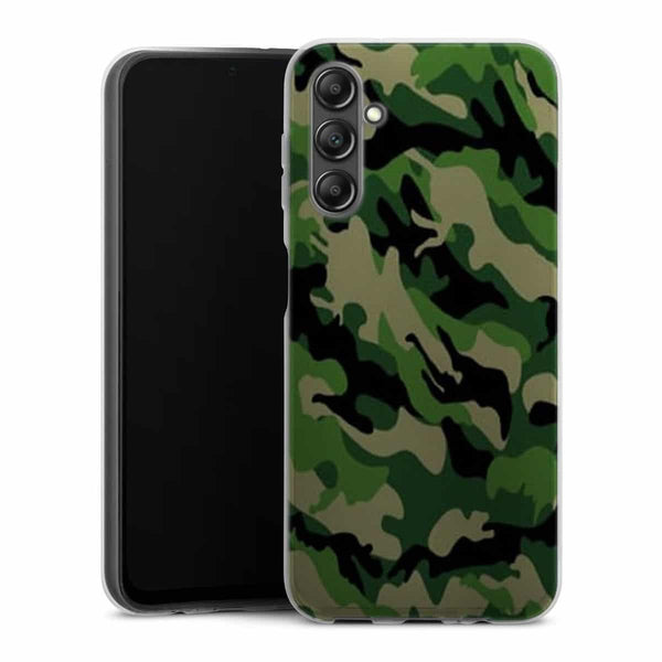 Coque de telephone Samsung A14 5G Camouflage Militaire Vert