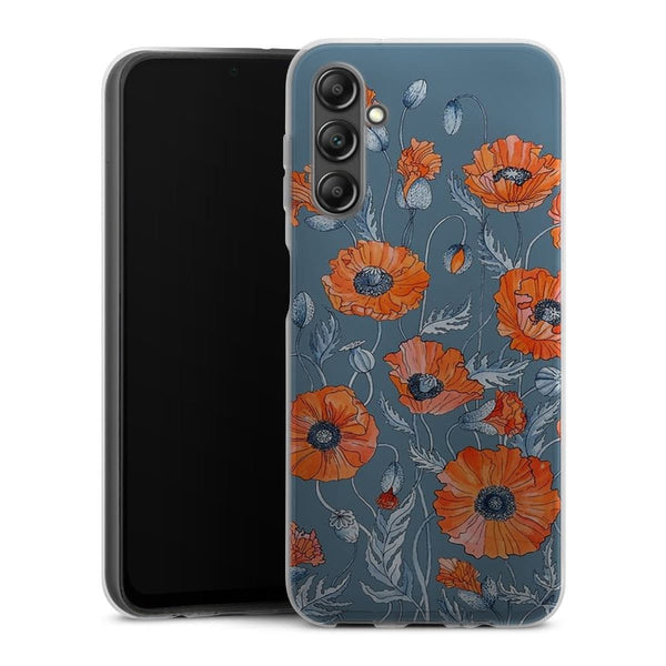 Coque Samsung Galaxy A14 5G Coquelicots floral botanical art