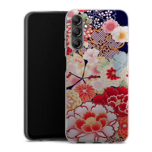 Coque Samsung Galaxy A14 5G fleurs japonais antiques