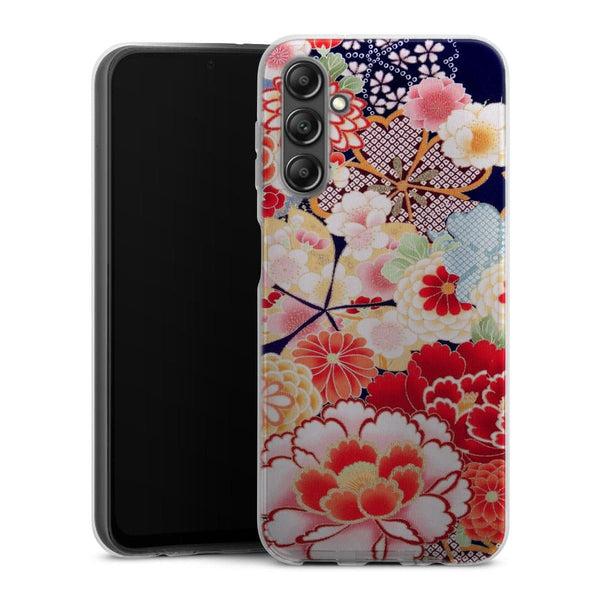 Coque Samsung Galaxy A14 5G fleurs japonais antiques