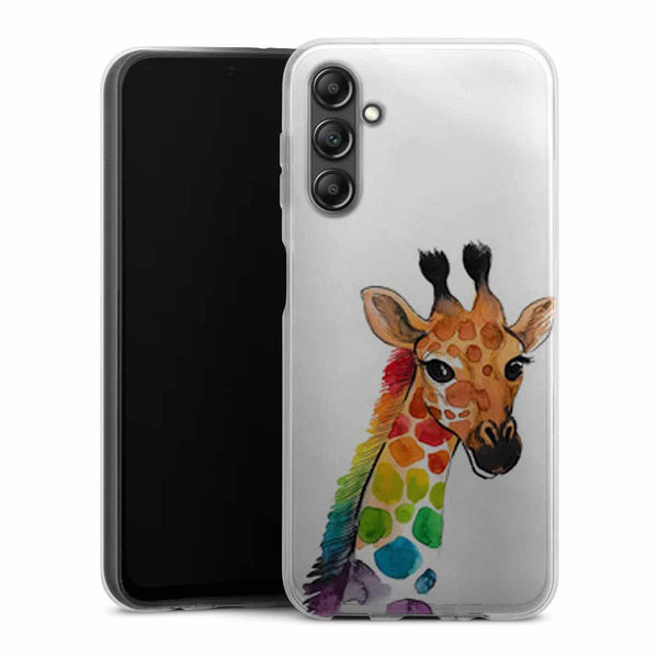 Coque Samsung Galaxy A14 5G Girafe Mulicouleurs