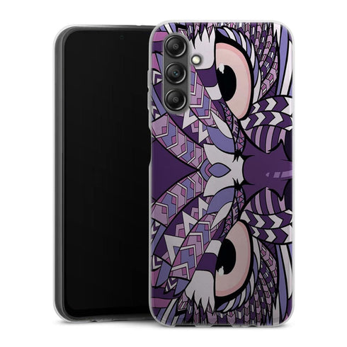 Coque Samsung Galaxy A14 5G Hibou violet Azteque