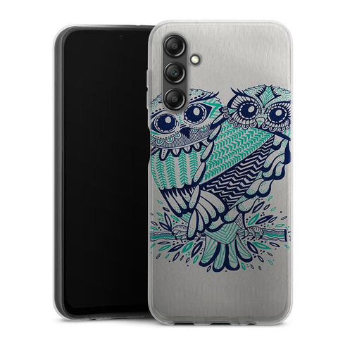 Coque Samsung Galaxy A14 5G Hiboux Turquoises