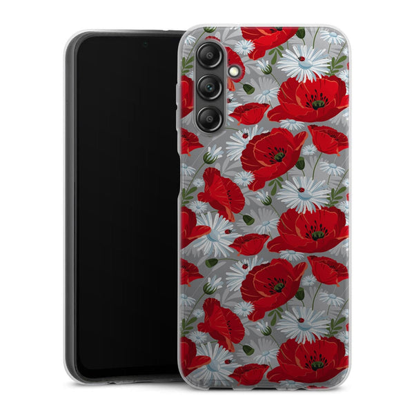 Coque Samsung Galaxy A14 5G Motif de fleur rouge