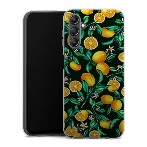 Coque Samsung Galaxy A14 5G Orange sur Fond Noir