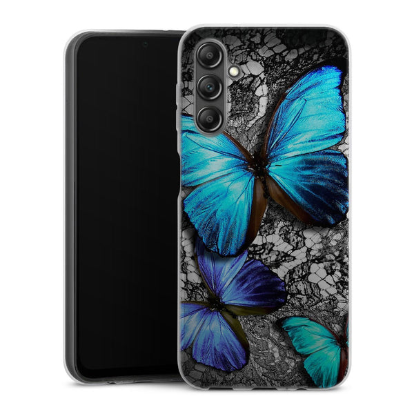 Coque Samsung Galaxy A14 5G Papillon Turquoise