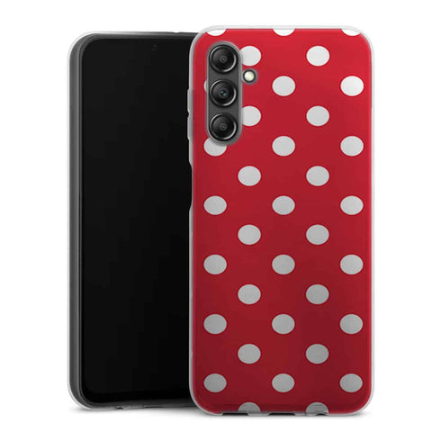 Coque pour Samsung A14 5G Rouge à Pois