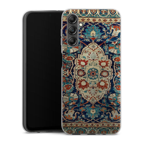 Coque Samsung Galaxy A14 5G Tapis en soie persan Heriz ou Tabriz