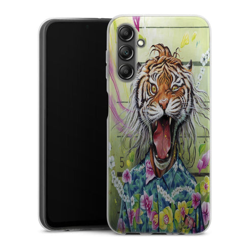 Coque Samsung Galaxy A14 5G Tiger Flowers