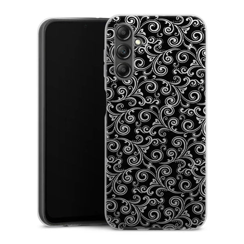 Coque Samsung A14 5G Black and white swirls