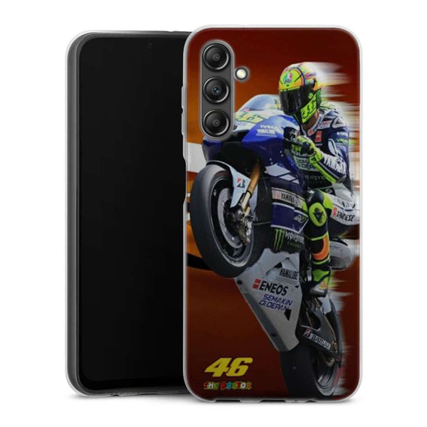 Coque Telephone Samsung A14 5G originale Fan de yamaha en feu vr46 doctors