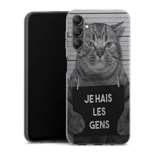 Coque Samsung Galaxy A14 5G I hate People Jail Cat