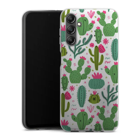Coque Samsung Galaxy A14 5G Minimalist pattern With Cactus Plants