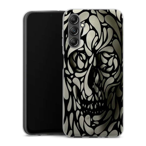 Coque A14 5G Skull White Black