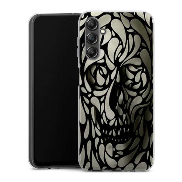 Coque A14 5G Skull White Black