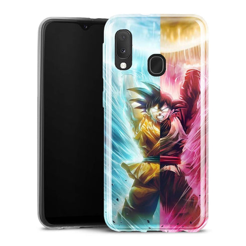 Goku et Black Goku | Coque Telephone iPhone, Samsung Galaxy, Huawei, Oppo, Xiaomi - Silicone, SAMSUNG GALAXY A20E