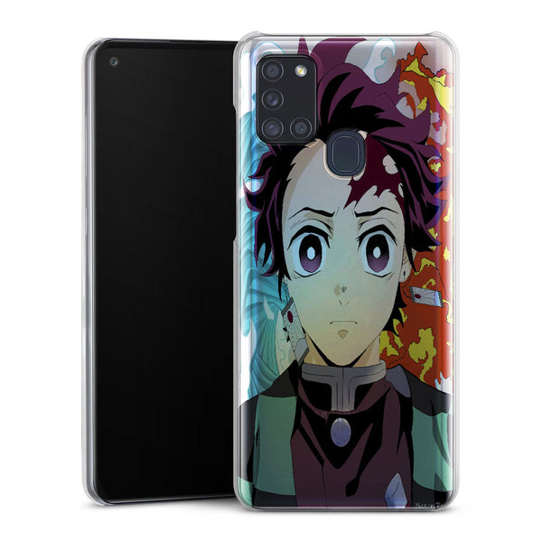 coque samsung A21S Demon Slayer Tanjiro Cardigan Fire