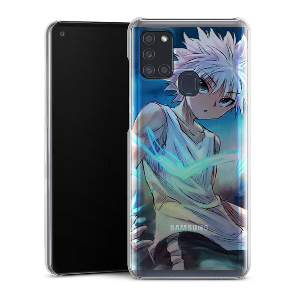 coque samsung A21S Hunter X Hunter Kirua Pouvoir Electricite