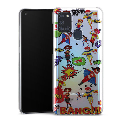 coque samsung A21S Super Heros Blanc