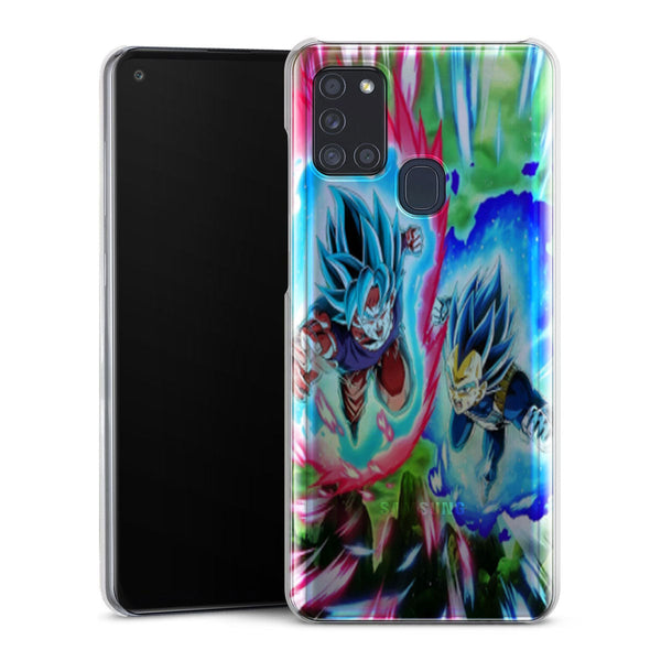 coque samsung A21S Goku blue Kaioken