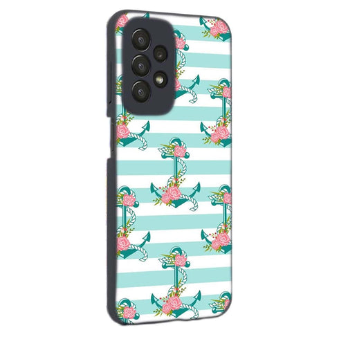 Coque Samsung Galaxy A23 5G ancres et fleurs