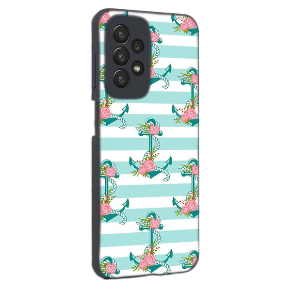 Coque Samsung Galaxy A23 5G ancres et fleurs
