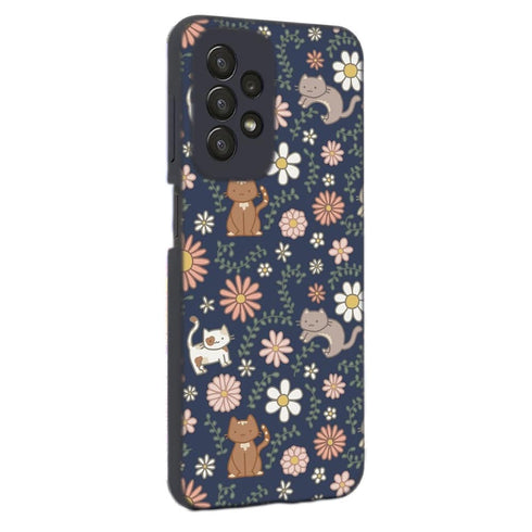 Coque Samsung Galaxy A23 5G Floral meower marine