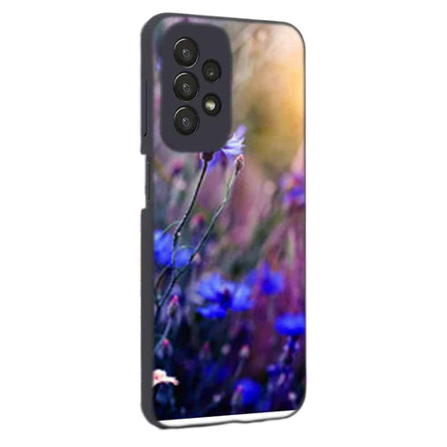 Coque Samsung Galaxy A23 5G Jardin Fleuri Violet Doré