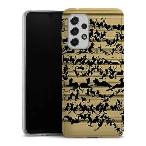 Coque Samsung Galaxy A33 5G Clef musicale pour chat