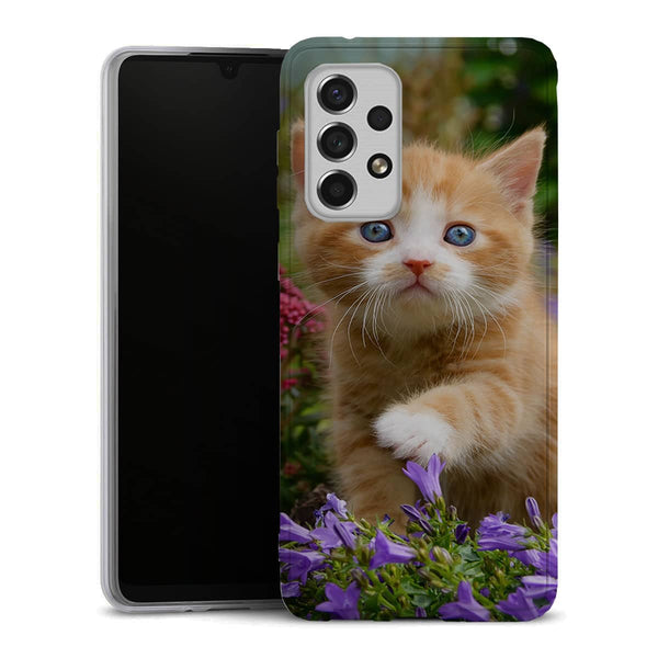 Coque Samsung Galaxy A33 5G Flowery Garden Lovely and enchanting cat
