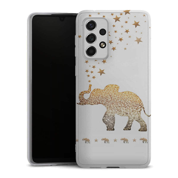 Coque Samsung Galaxy A33 5G Gatsby gold glitter elephant