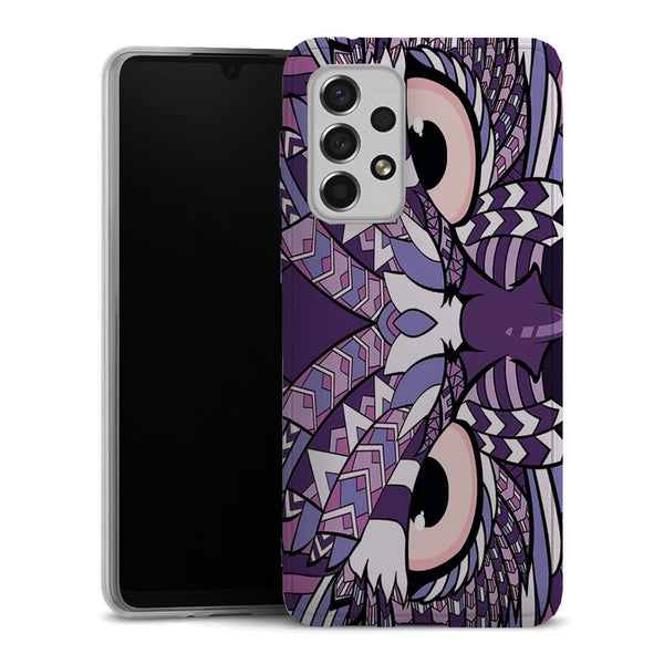 Coque Samsung Galaxy A33 5G Hibou violet Azteque