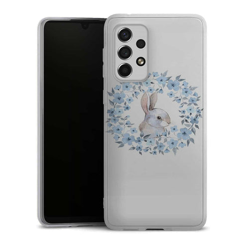 Coque Samsung Galaxy A33 5G Lapin Fleur Bleue